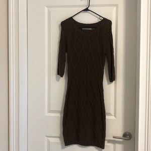 Khaki Green sweater dress
